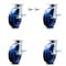 Service Caster 8 Inch Kingpinless Solid Poly Wheel Caster Brakes 2 Swivel Locks SCC, 4PK SCC-KP30S820-SPUR-SLB-BSL-2-SLB-2 - alternate 1